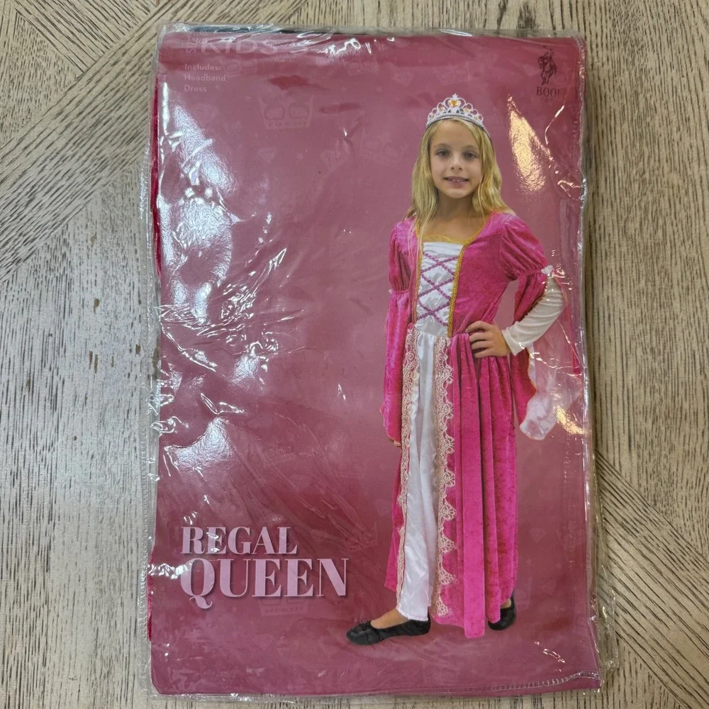 New Boo! Inc Kids 5-6 Regal Queen Costume Halloween Dress Up Pretend Play New‎